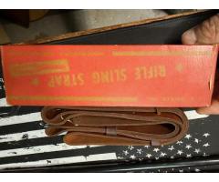 Vintage Leather Holster and Sling Both New With Original Box