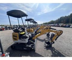 Mini Gas Excavator SDLE18P With Swing Boom, hydraulic thumb, and pilot controls