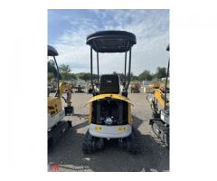 Mini Gas Excavator SDLE18P With Swing Boom, hydraulic thumb, and pilot controls