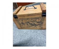 Vintage Deer Scene Ammo Box .   $35