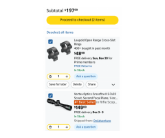 Like New Vortex Crossfire II w/ Leupold Rings