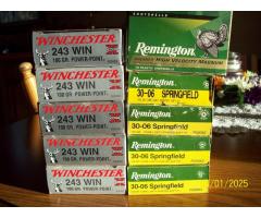 30-06, 243, 357 mag., 38 special