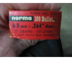NORMA  6.5MM Bullets 77gr  .264 dia.