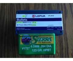 Lapua and Sierra 6.5 Bullets