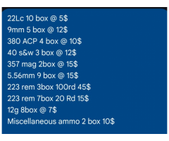 Looking to sell my ammunition