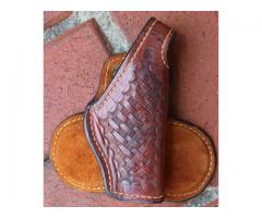 OWB Paddle Holster Made By John's Custom Leather Blairsville PA; 3" S&W J-Frame/Colts