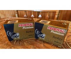 2 BOXES FEDERAL PREMIUM MAGNUM TURKEY 12 GAUGE 3" 4-SHOT SHOTGUN SHELLS AMMO CARTRIDGES SHOTSHELLS