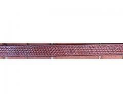 George Lawrence Leather Belt, Basketweave Tooing, 12 .22 Rimfire Cartridge Loops, Sz 42