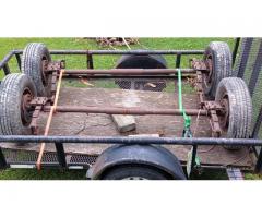 Trailer double axles and wheels