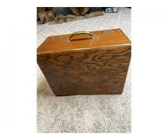 Vintage Wooden Hand Made Bullseye Pistol Case