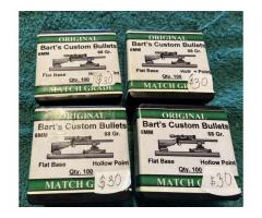 BART'S CUSTOM BULLETS 6mm 68 Grain MATCH GRADE 100 ct. FLAT BASE HOLLOW POINT