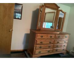 Dresser with mirror
