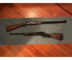 Henry 243 lever action and Thompson Center 50 cal percussion