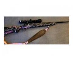 .243 WIN. Savage Axis WIN Rifle, Muddy Girl Pink Camo