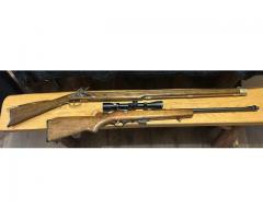 CVA Kentucky long rifle .45 flintlock and Glenfield 22