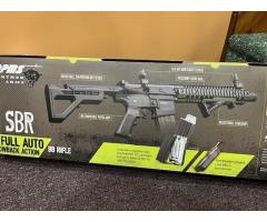 NEW Crosman DPMS Full Auto SBR Air BB Gun Rifle w/ Box of co2 Cartridges