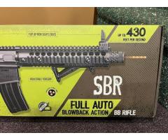 NEW Crosman DPMS Full Auto SBR Air BB Gun Rifle w/ Box of co2 Cartridges