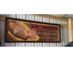 Tin advertising sign